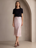 SilkSilky-CA 19Momme Pure Silk Skirt LightPink 001