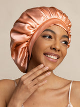 [Coral Pink] SilkSilky-CA Sleep Cap 003