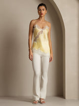 [Light Yellow] SilkSilky-CA Spaghetti Strap V Neck Camisole 007