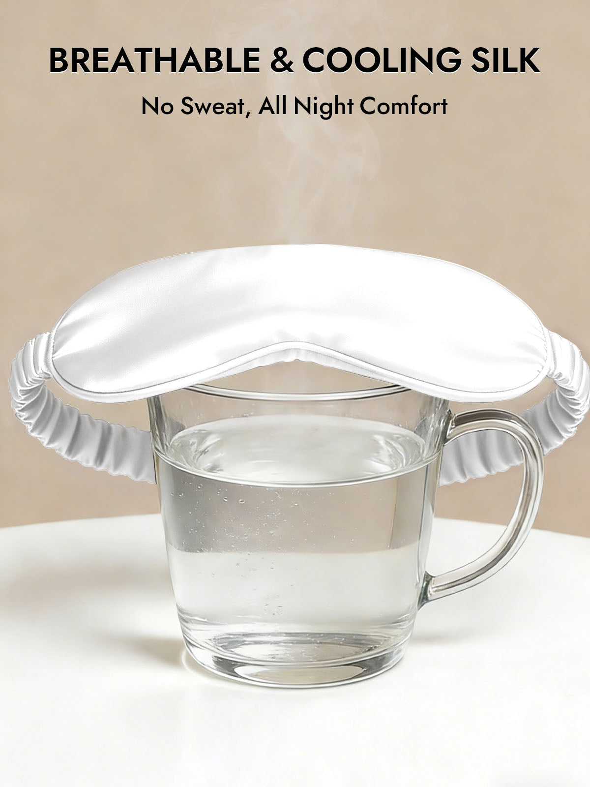 [White] SilkSilky-CA 19Momme Pure Silk Eye Mask 004