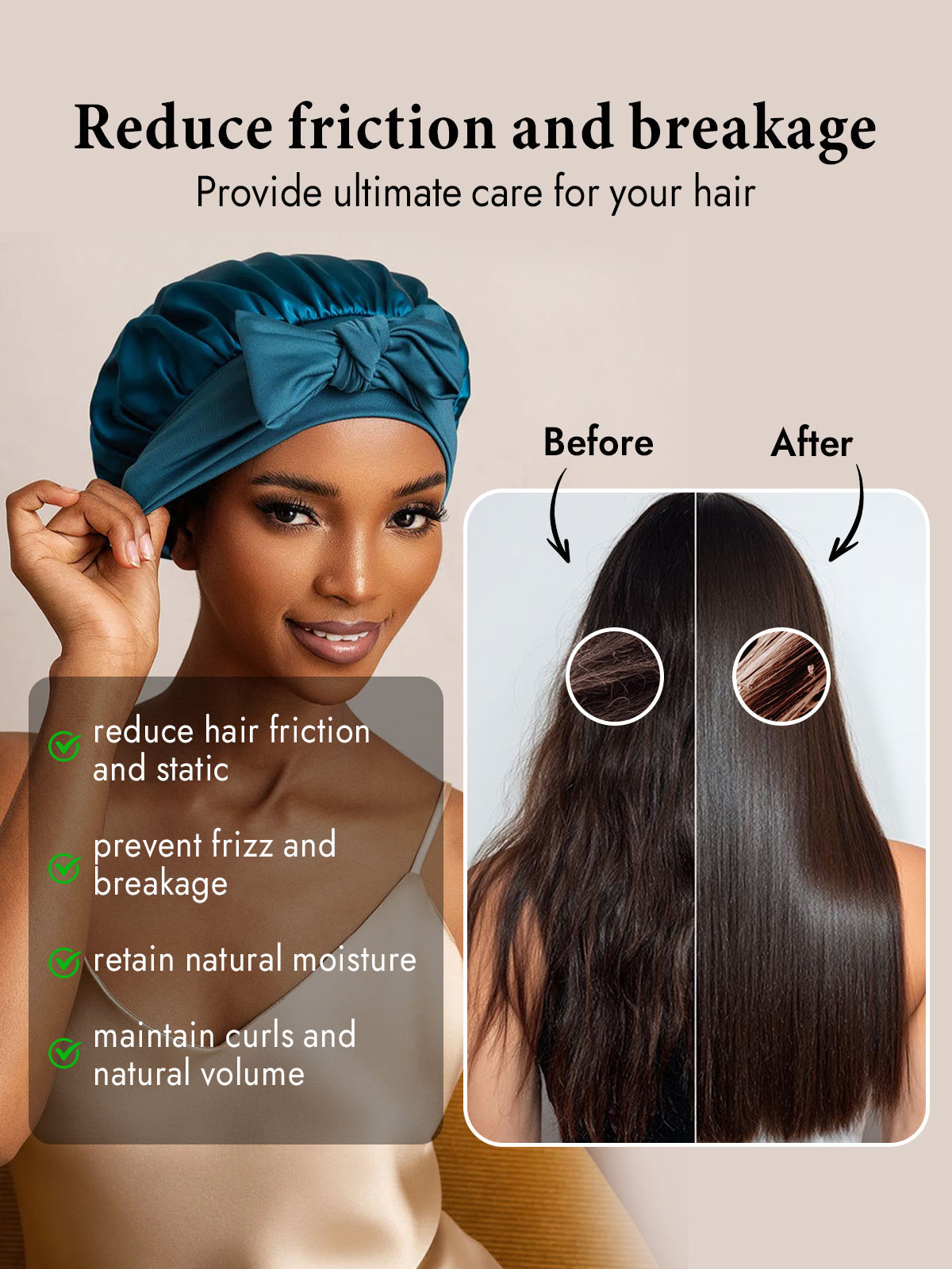 [Teal] SilkSilky-CA Pure Silk Sleep Cap 003
