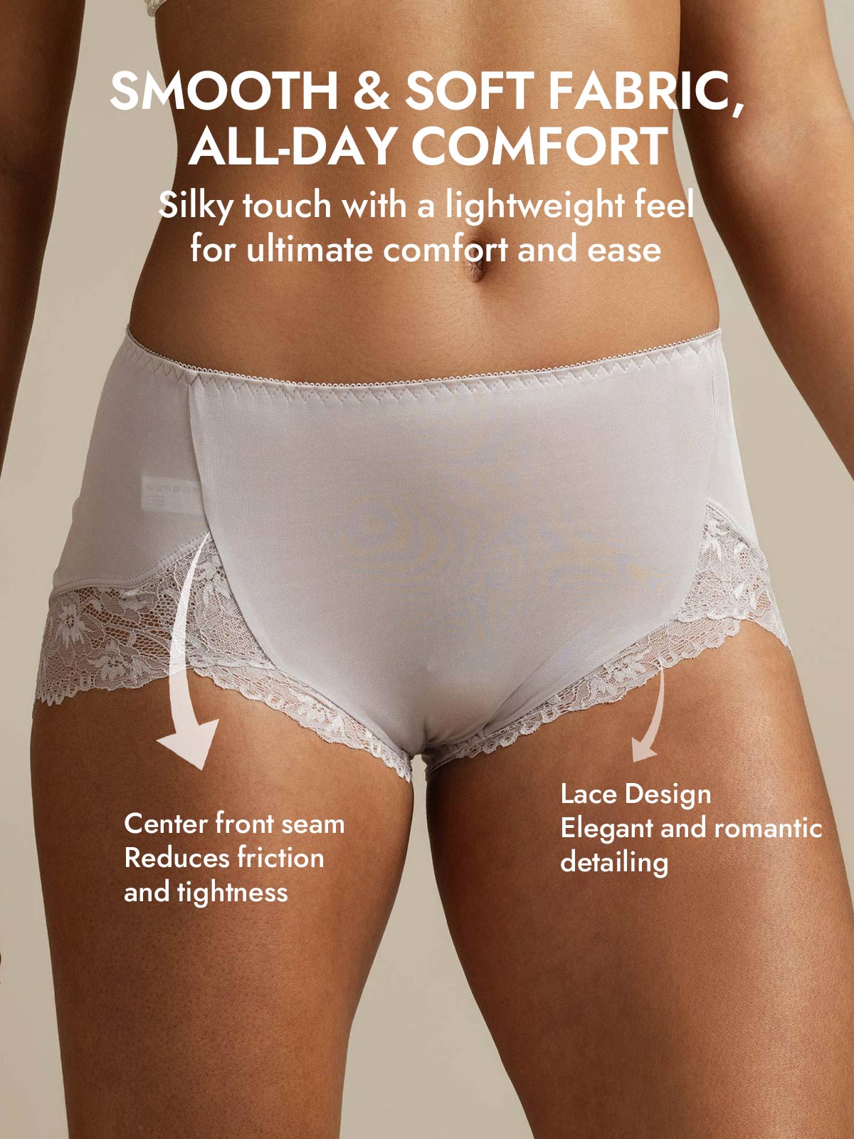 [Gray] SilkSilky-CA 100% Silk Jersey Panty 007