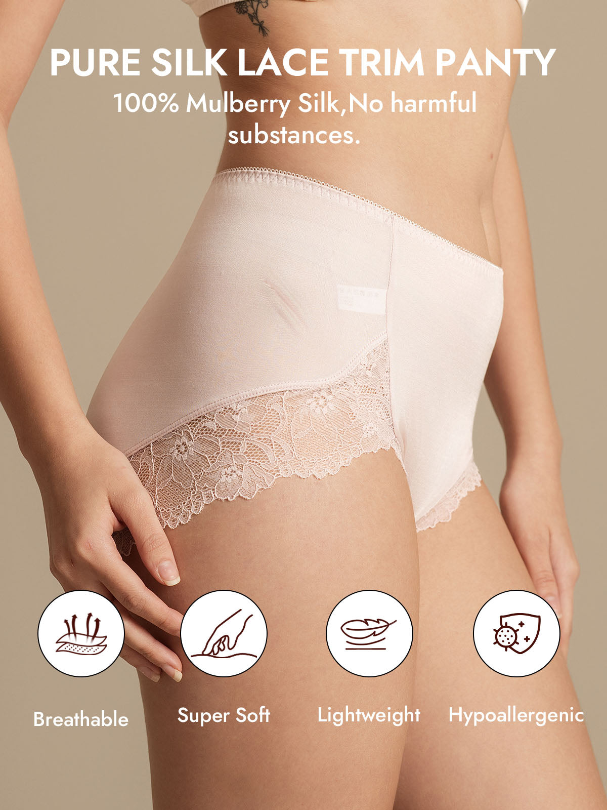 [Pink] SilkSilky-CA 100% Silk Jersey Panty 003