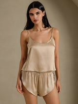 [Champagne Gold] SilkSilky-CA Spaghetti Strap Camisole Set 001