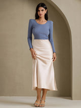[Beige] SilkSilky-CA Skirt 007