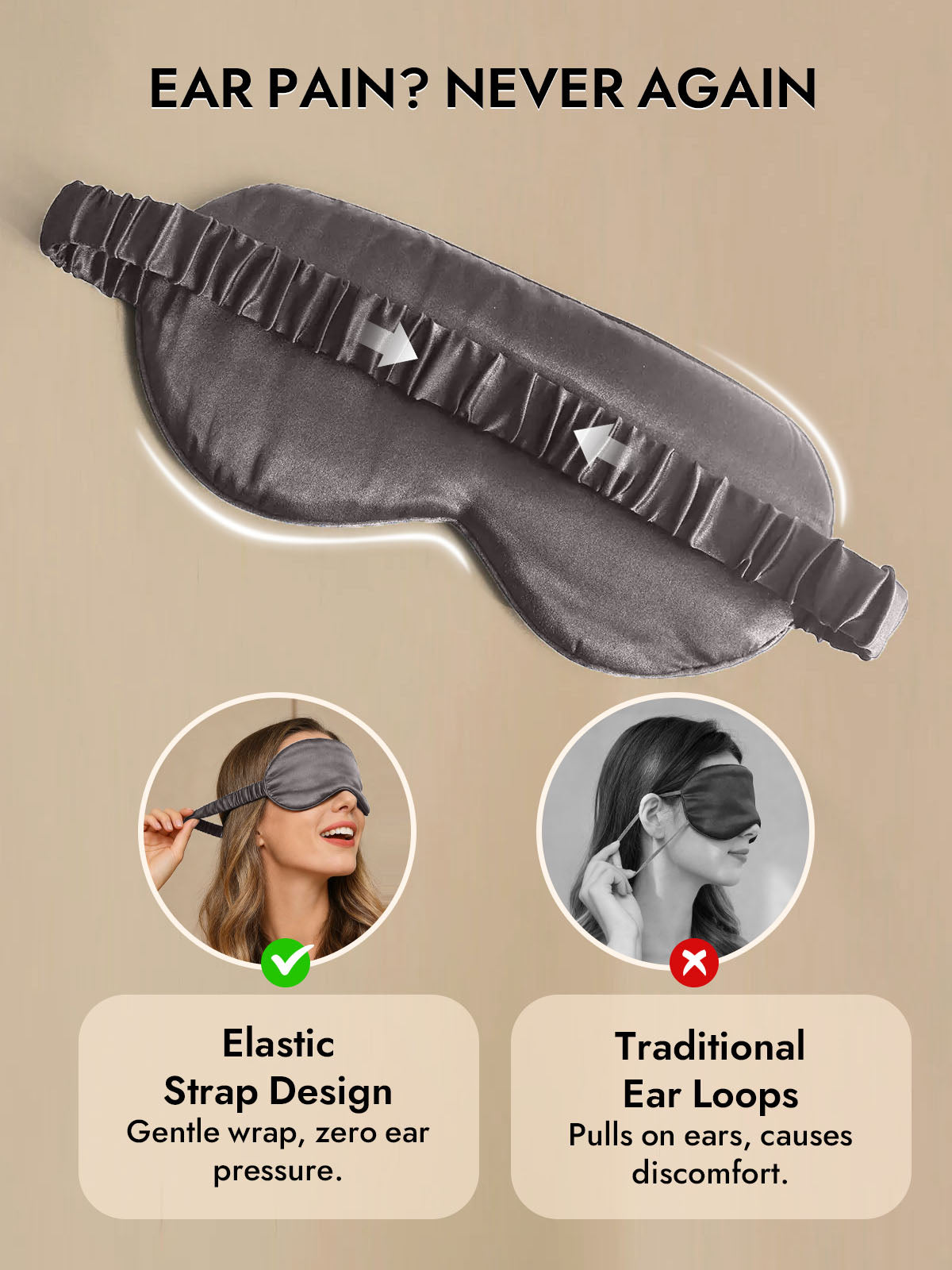 [Dark Gray] SilkSilky-CA 19Momme Pure Silk Eye Mask 006