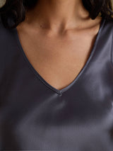 [Dark Gray] SilkSilky-CA Sleeveless V Neck Camisole 005