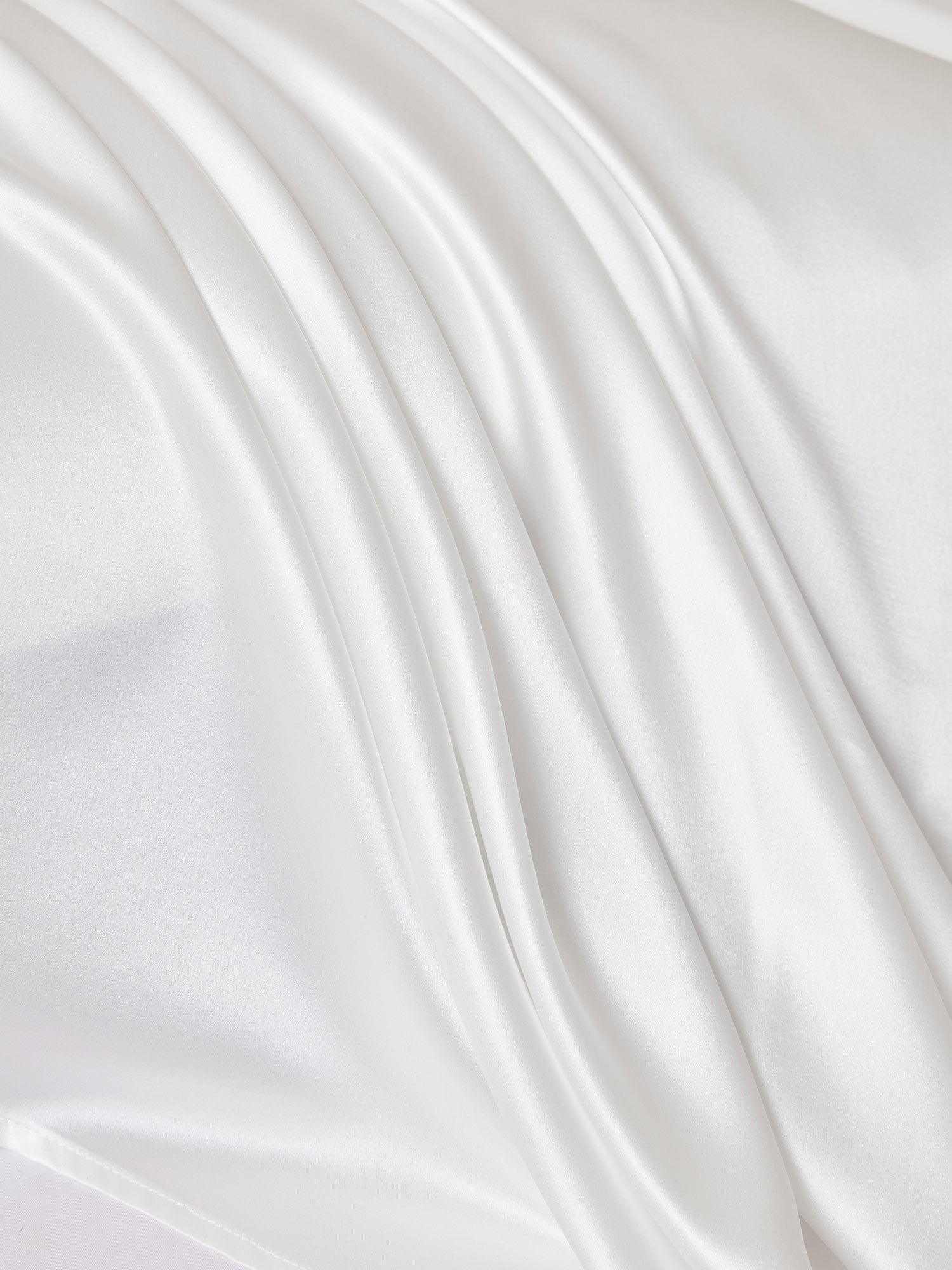 [LightGray+White] SilkSilky-CA 19Momme Pure Silk Bedding Set 002,