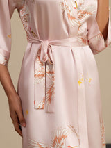 [Pink] SilkSilky-CA 3/4 Sleeve Women's Robe 004
