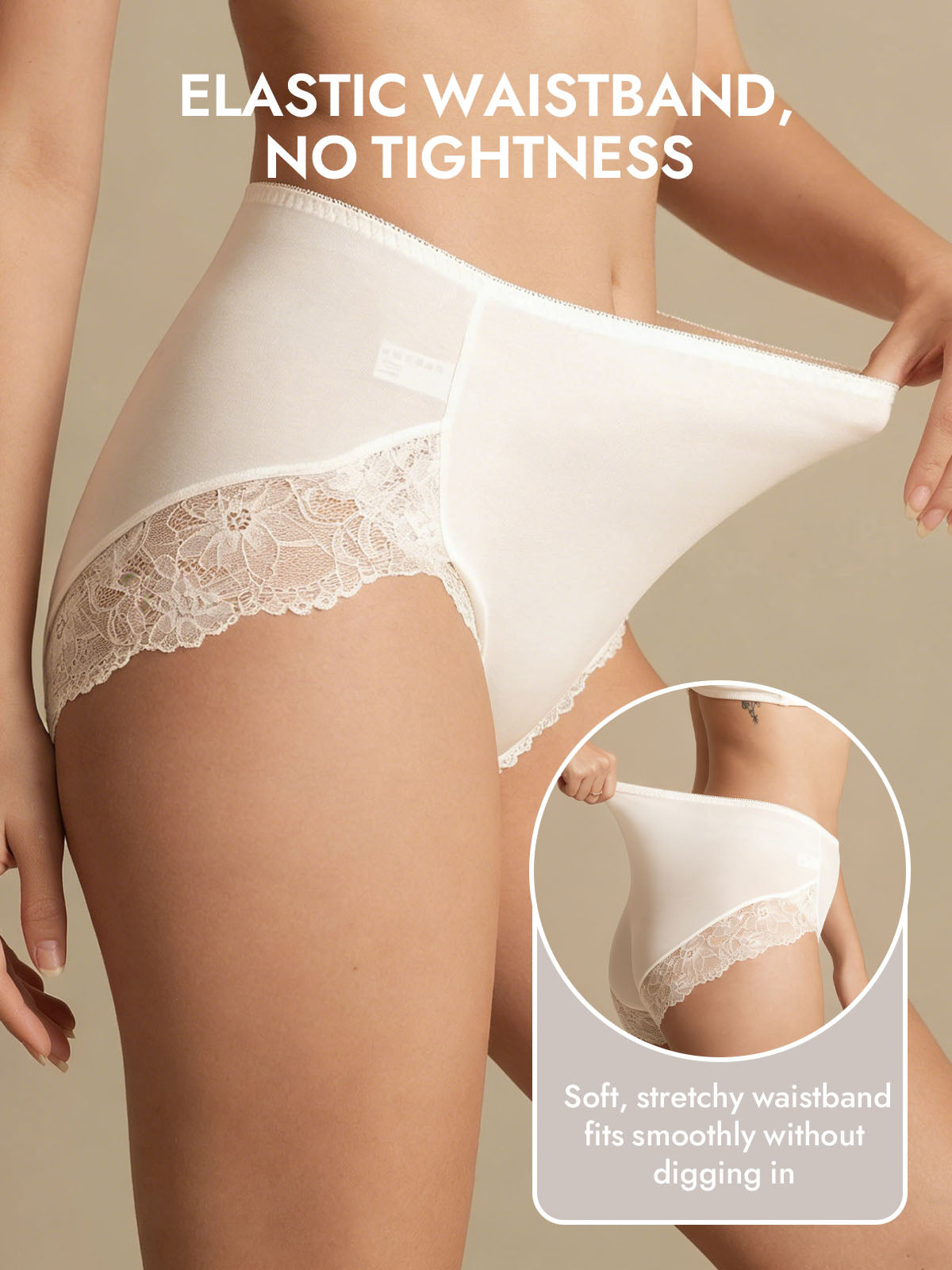 [White] SilkSilky-CA 100% Silk Jersey Panty 006
