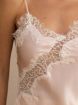 [Pink] SilkSilky-CA Spaghetti Strap V Neck Camisole 004