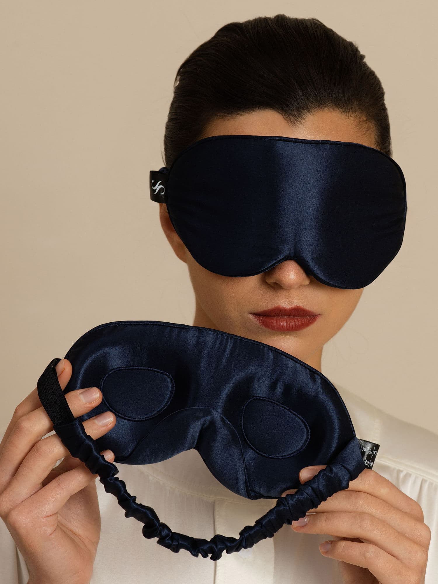 [Dark Blue] SilkSilky-CA 22Momme Eye Mask 001