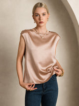 [Tuscany] SilkSilky-CA Cap Sleeve Round Neck Women's T-Shirt 007