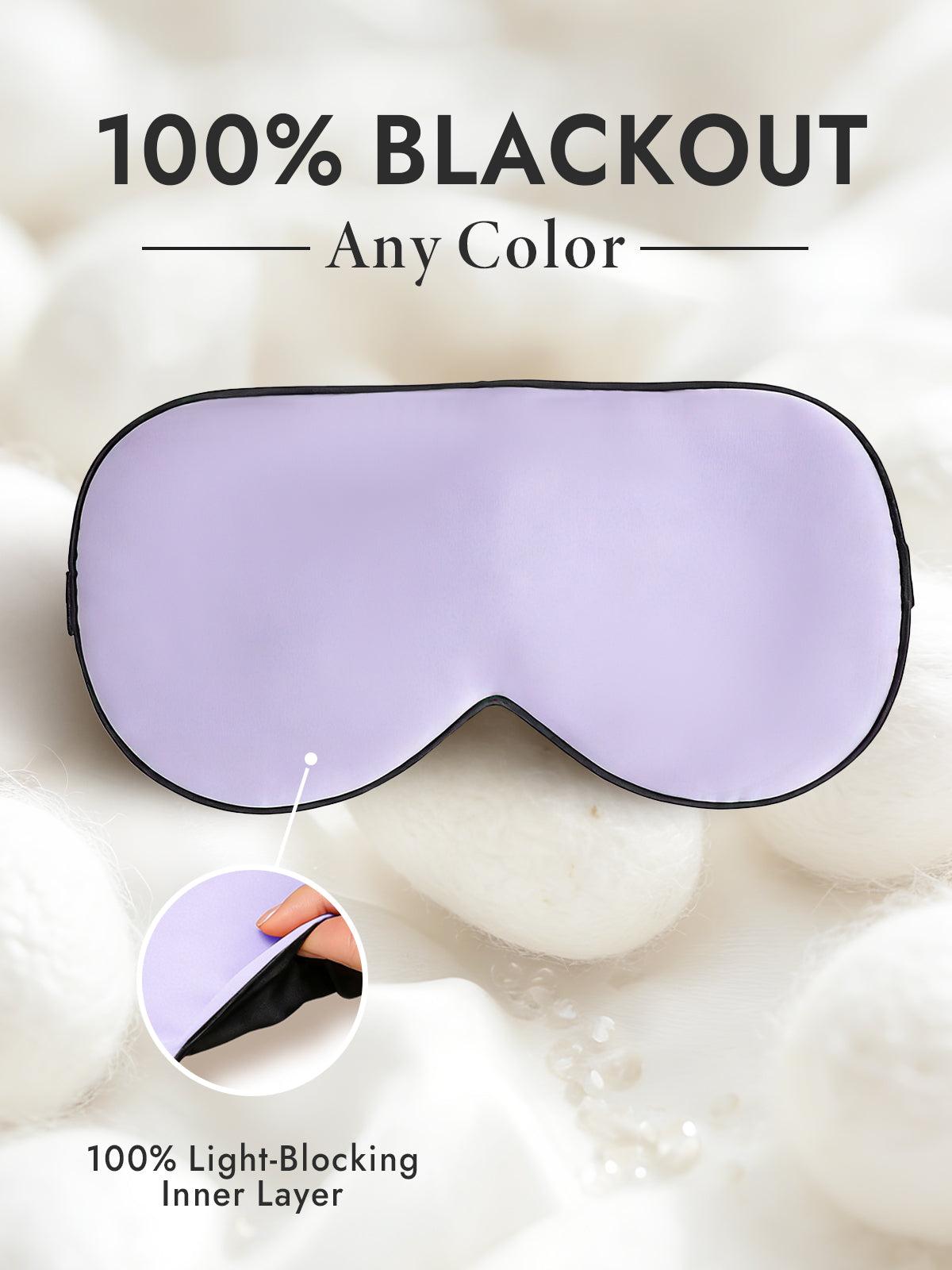 [Lavender] SilkSilky-CA 19Momme Pure Silk Eye Mask 001