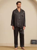[Black Chain] SilkSilky-CA 19Momme Long Sleeve Notch Collar Men's Pajamas 006