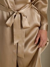 [Champagne] SilkSilky-CA Long Sleeve Women's Robe 004