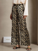 [Leopard] SilkSilky-CA 19Momme Silk Womens Pants 003,
