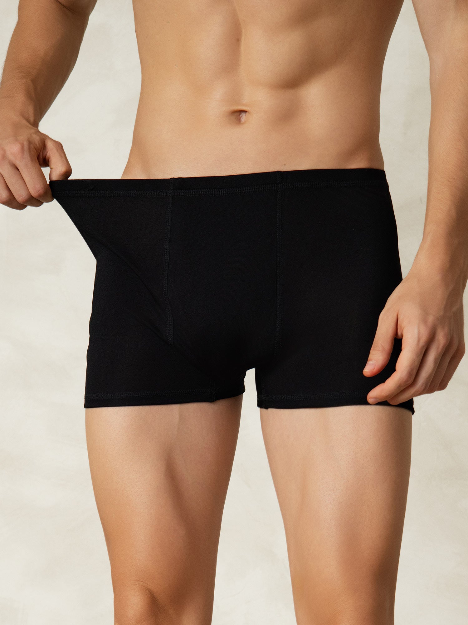 [Black] SilkSilky-CA Silk Knitted Mens Underwear 001