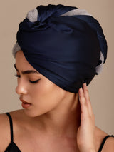 [Dark Blue] SilkSilky-CA Hair Towel Wrap 001