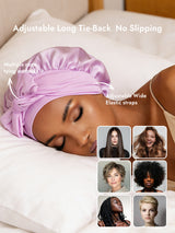 [Lavender] SilkSilky-CA Sleep Cap 004