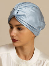 [Steel Blue] SilkSilky-CA 22Momme Sleep Cap 007