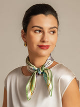 [P100] SilkSilky-CA Pure Silk Scarf 003,