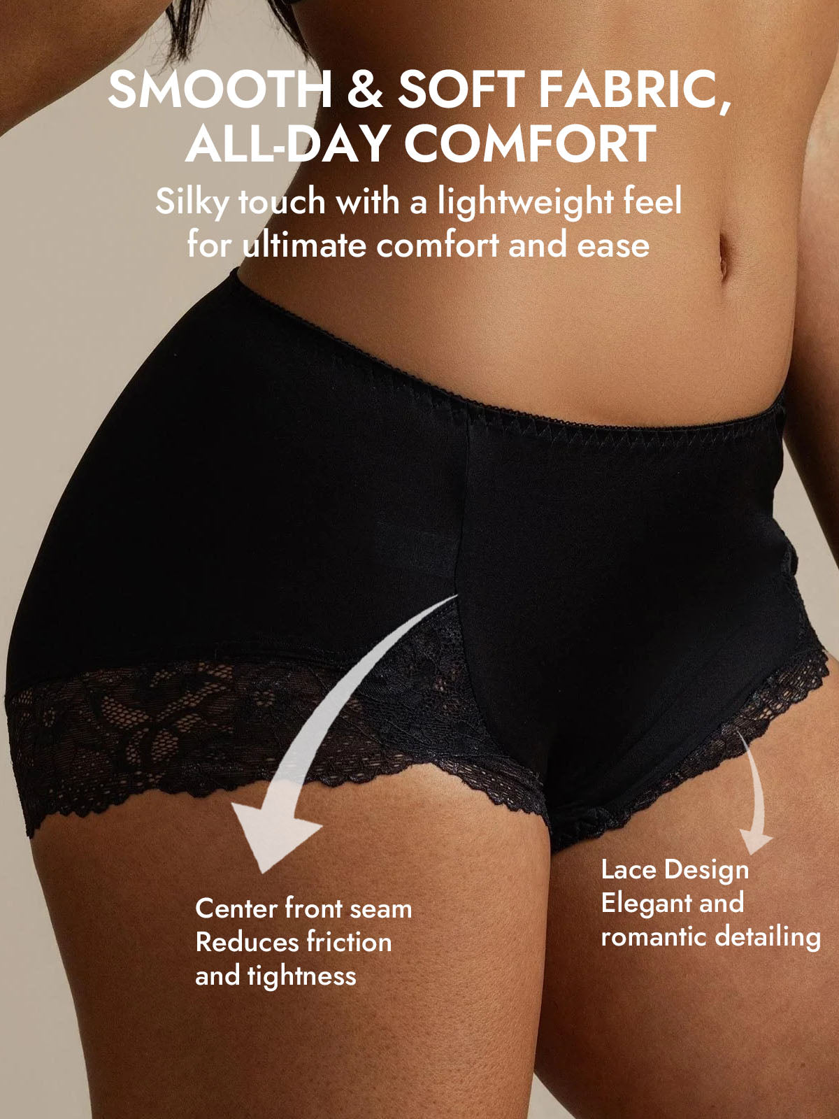 [Black] SilkSilky-CA 100% Silk Jersey Panty 007