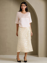 [Pink] SilkSilky-CA Half Sleeve Women's T-Shirt 005