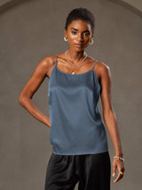 [Real Teal] SilkSilky-CA Spaghetti Strap Camisole 003