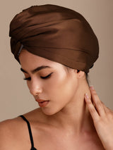 [Coffee] SilkSilky-CA Hair Towel Wrap 002