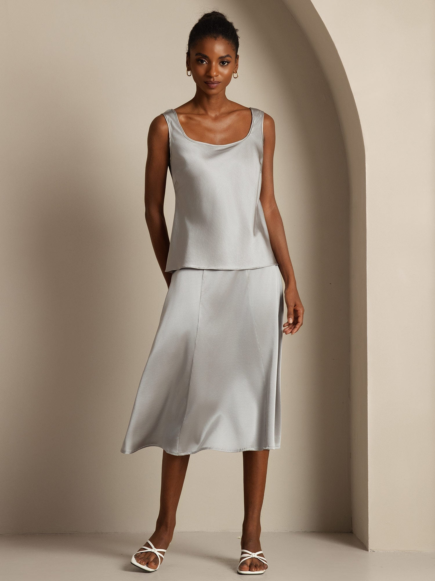 [Griffin Gray] SilkSilky-CA 19Momme Silk U Neck Camisole 001,