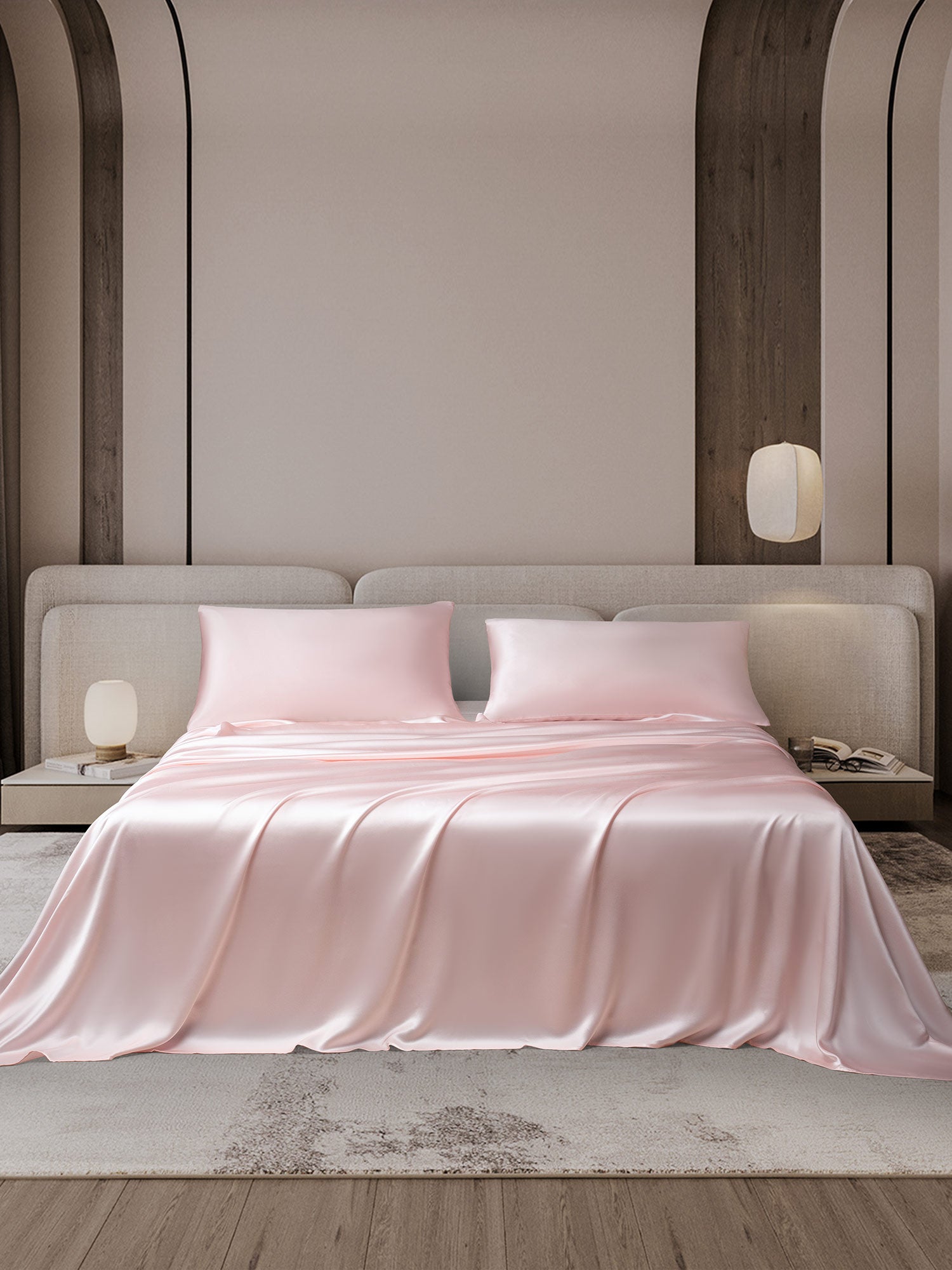[Pink] SilkSilky-CA 22Momme Bedding Set 001