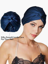 [Dark Blue] SilkSilky-CA Sleep Cap 003