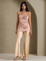 [Tuscany] SilkSilky-CA Spaghetti Strap Cowl Neck Camisole 005