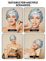 [Light Blue] SilkSilky-CA Sleep Cap 006