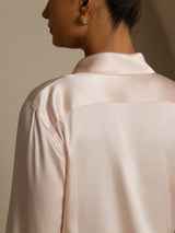 [Light Pink] SilkSilky-CA Long Sleeve Lapel Collar Women's Shirt 003
