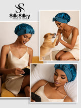 [Teal] SilkSilky-CA Sleep Cap 005