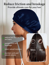 [Dark Blue] SilkSilky-CA Sleep Cap 004