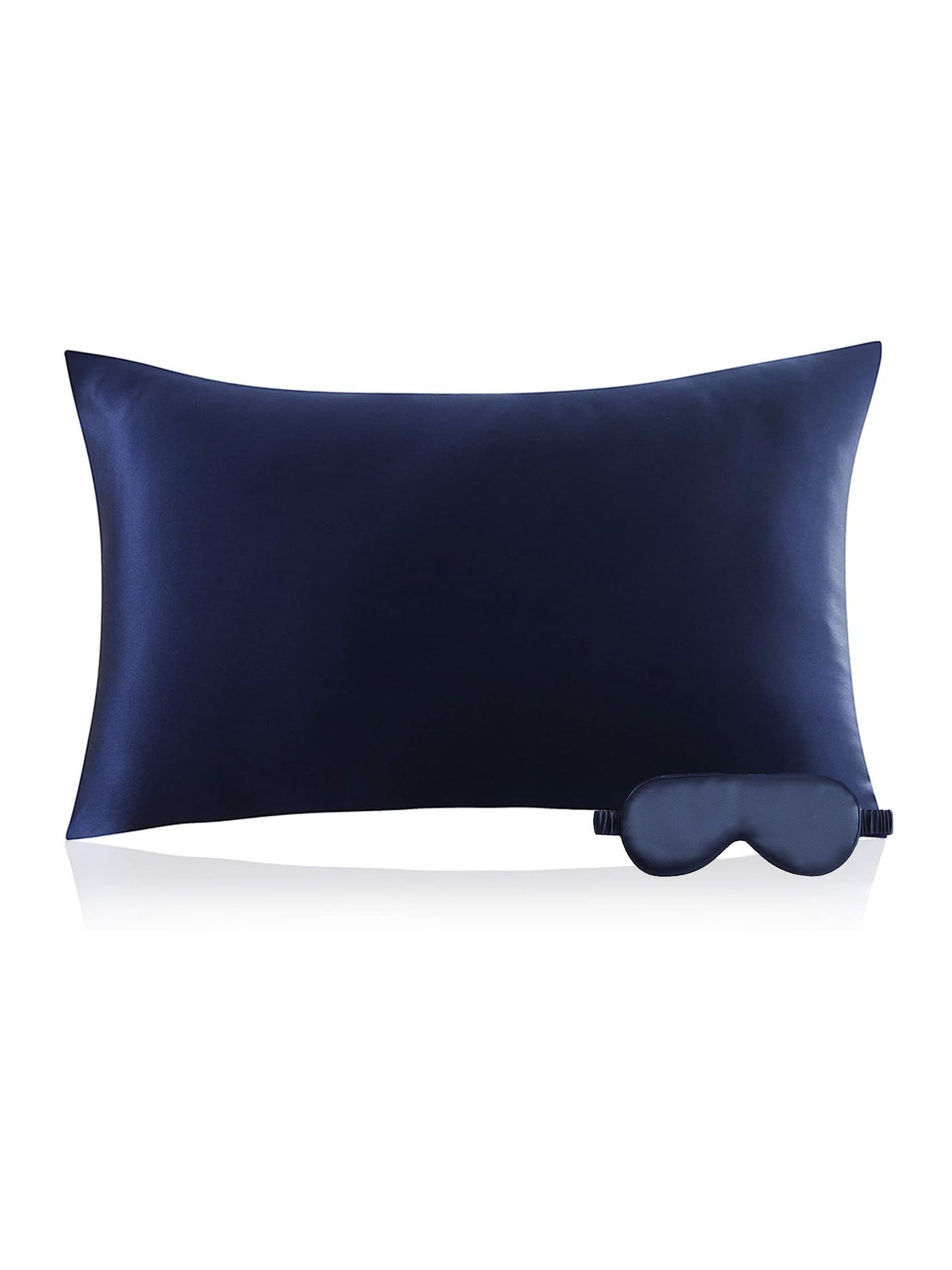 SilkSilky CA 22Momme Pure Silk Pillowcase Set DarkBlue 002