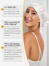 [White] SilkSilky-CA Sleep Cap 005