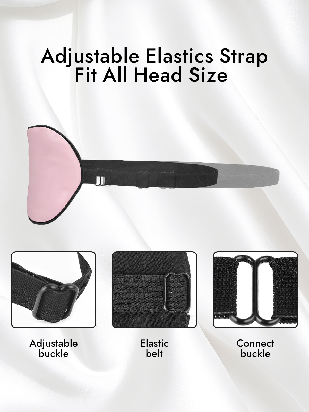 [Light Pink] SilkSilky-CA 19Momme Pure Silk Eye Mask 004