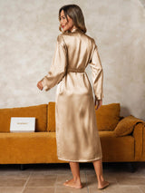[Champagne] SilkSilky-CA Long Sleeve Women's Robe 002