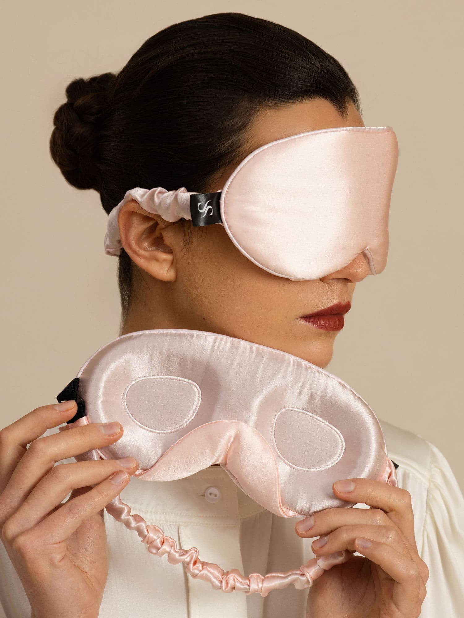 [Pink] SilkSilky-CA 22Momme Eye Mask 001