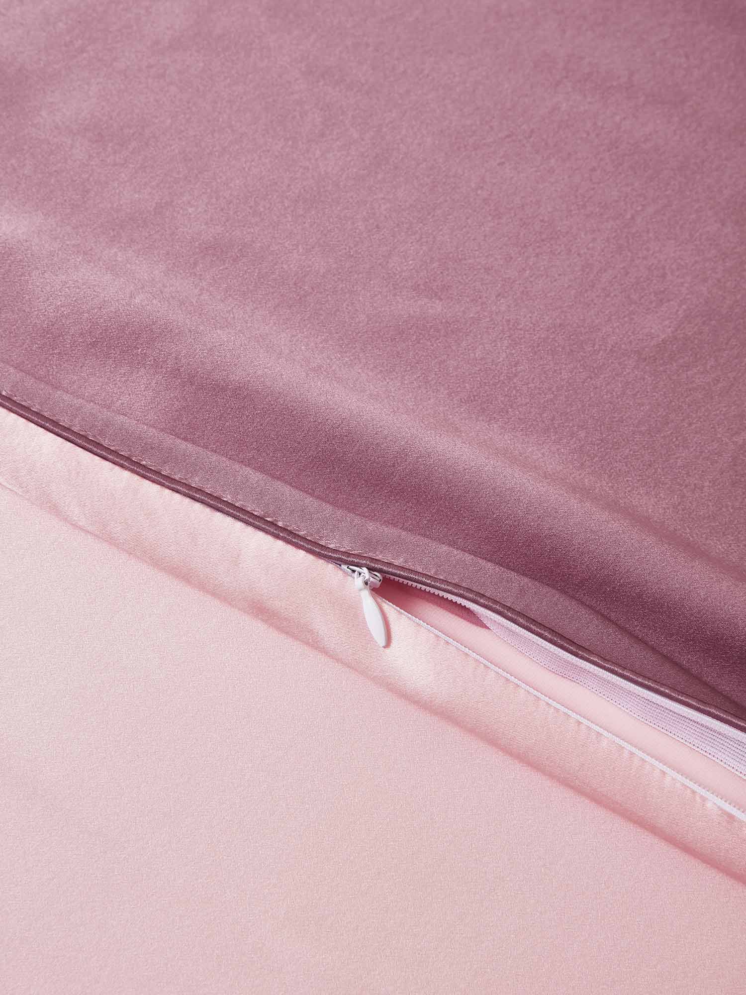 [PaleMauve+LightPink] SilkSilky-CA 19Momme Pure Silk Bedding Set 006,