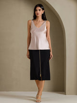[Shadow Gray] SilkSilky-CA Sleeveless V Neck Camisole 006
