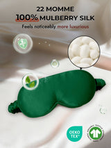 [Dark Green] SilkSilky-CA 22Momme Eye Mask 006
