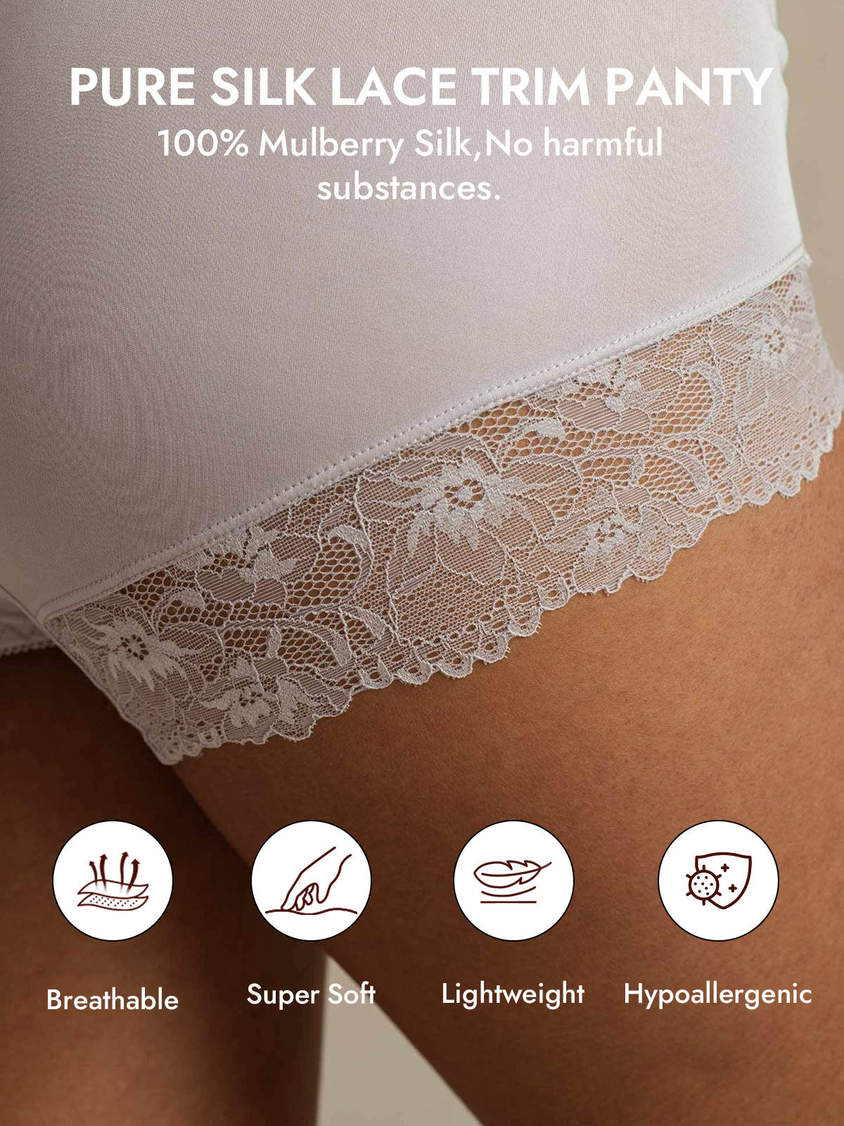 [Gray] SilkSilky-CA 100% Silk Jersey Panty 003