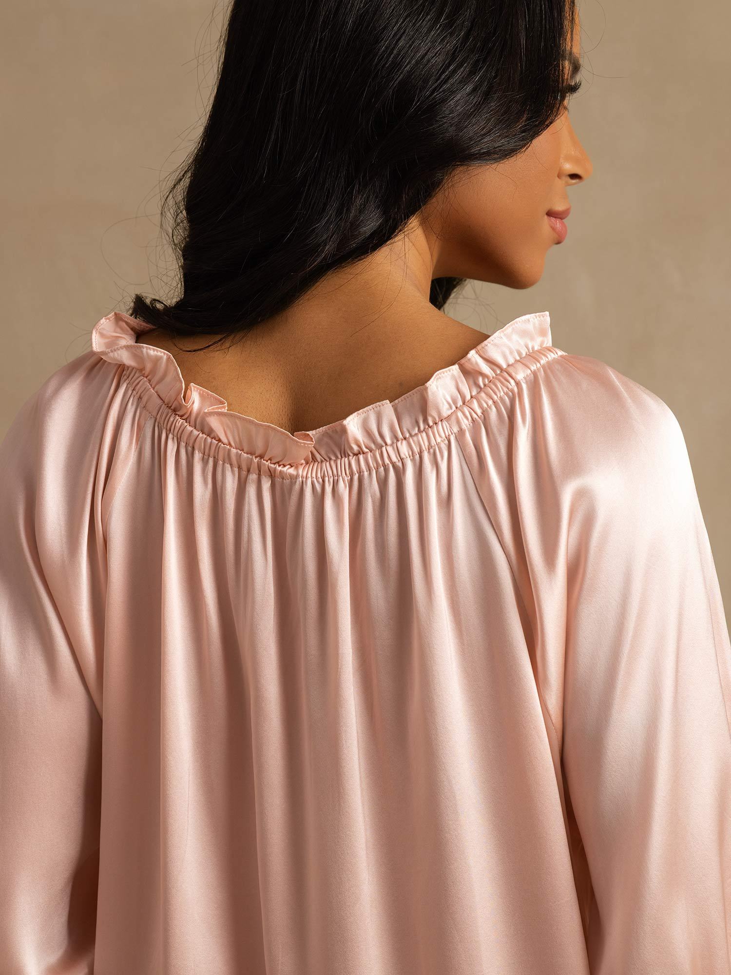 [LightPink] SilkSilky-CA Pure Silk Nightgown 005