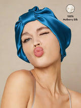 [Teal] SilkSilky-CA Sleep Cap 001