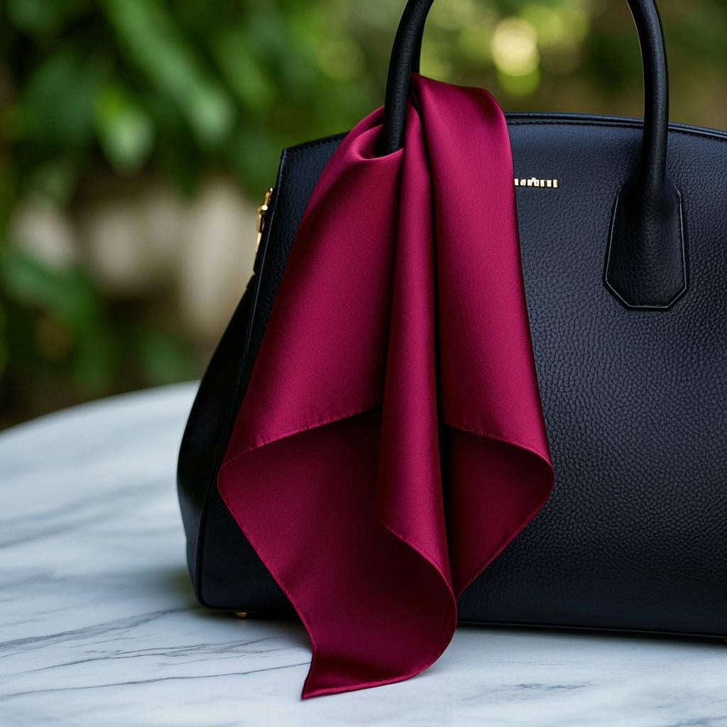 [Dark Red] SilkSilky-CA Scarf 003